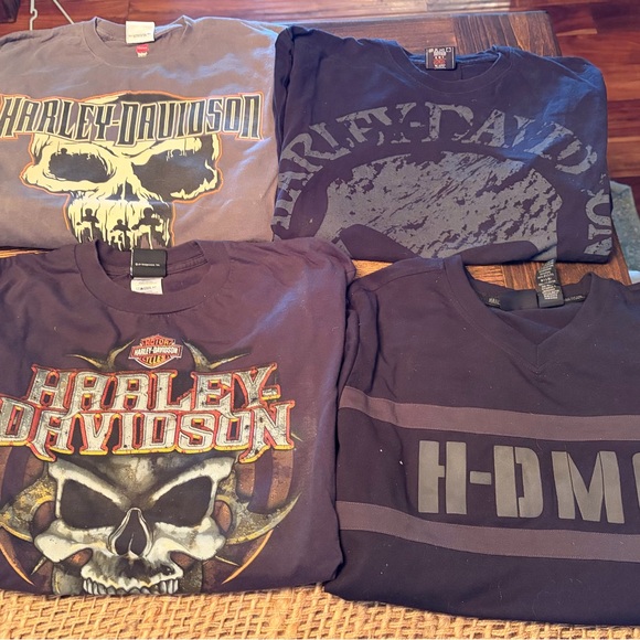 Harley-Davidson Other - Harley-Davidson Skull and Logo long sleeve T-Shirts - Black and Gray